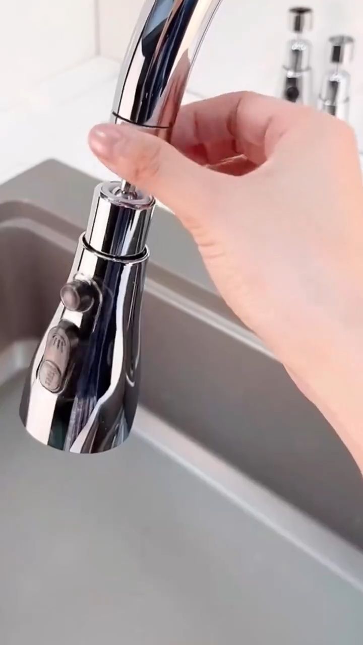 3-Mode Kitchen Faucet Spray Head – 360° Rotatable Pull Down Replacement Nozzle with Stream, Spray & Sweep Modes