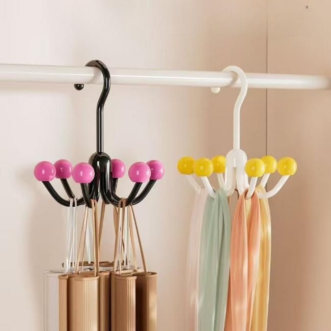 360° Rotating Hook Hanger (Pack of 2) – Space-Saving Multi-Purpose Wall Hooks for Kitchen, Bathroom, Closet & More