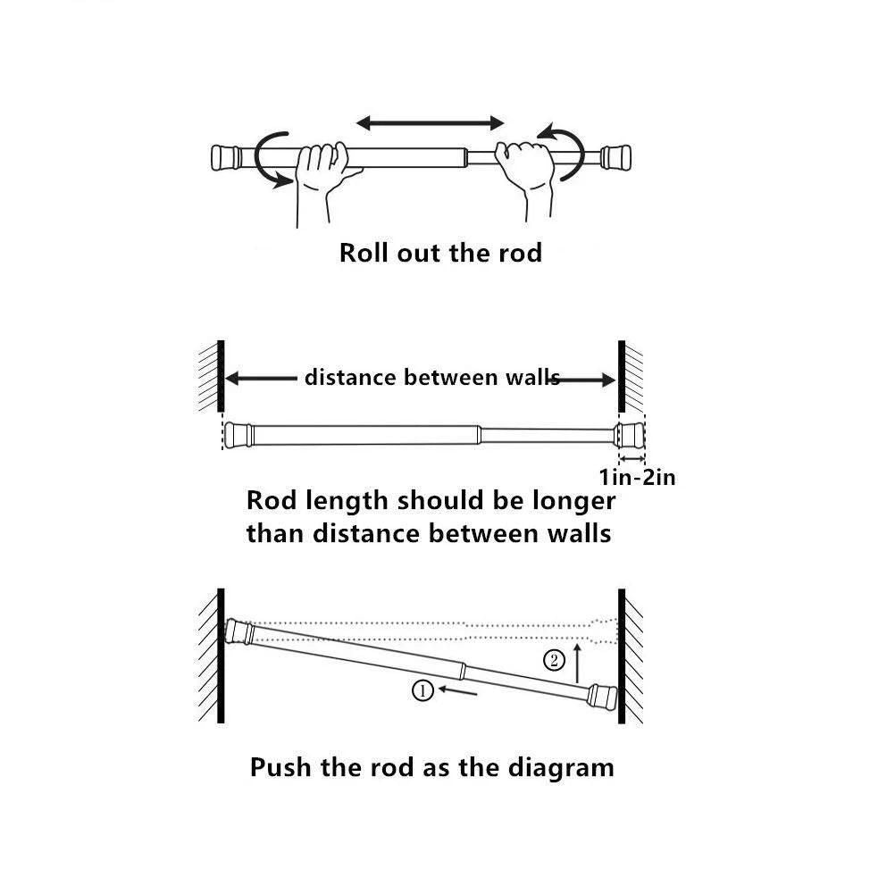 Adjustable Stainless Steel Telescopic Rod – Multipurpose Curtain, Clothes & Storage Hanging Rod