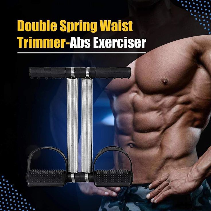 Tummy Trimmer Single Spring Ab Exerciser Fat Burner for Men & Women Ab Exerciser (Black)
