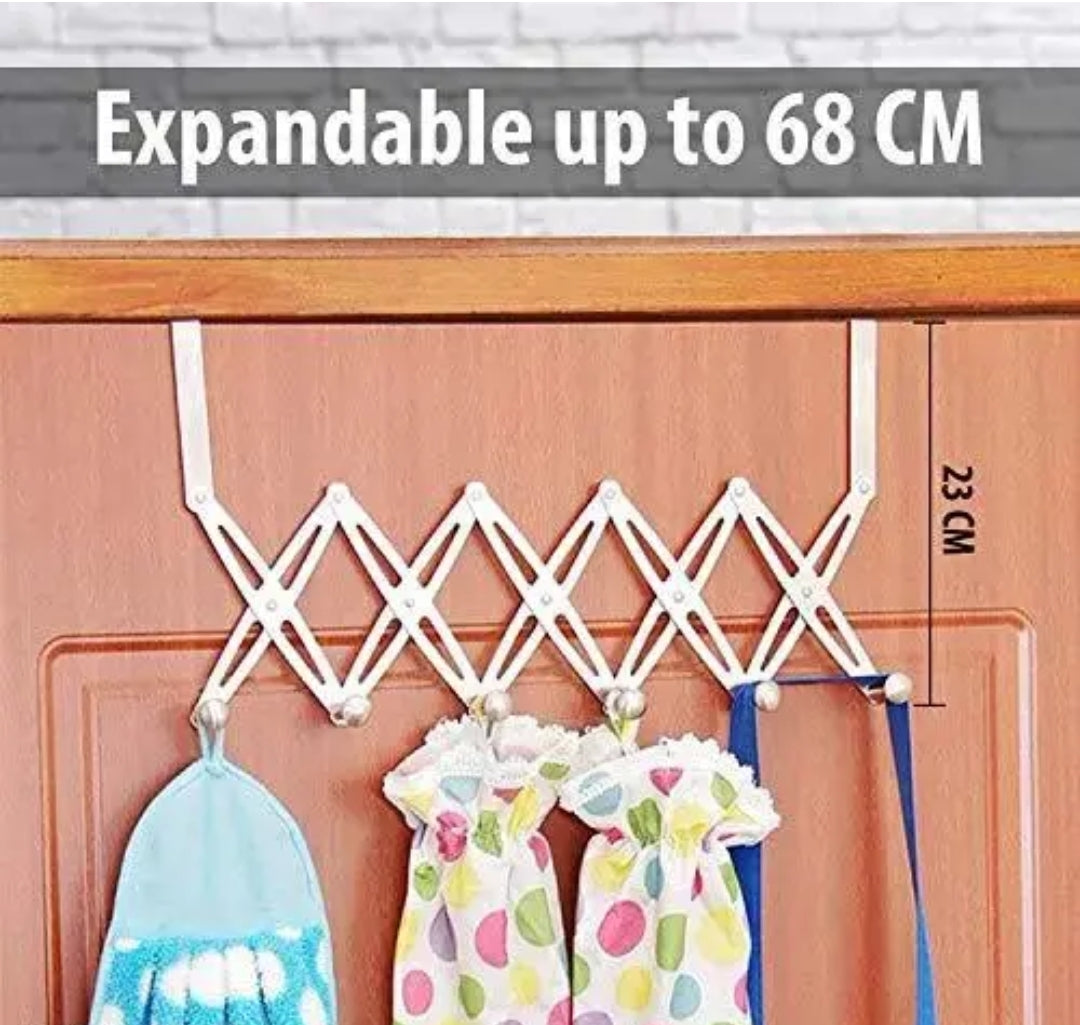 Multipurpose Door Hook Hanger, Stainless Steel Heavy Duty Door Hanger for Clothes, Coats, Robes, Hats, Towel Rack Organizer, Bathroom Hooks , Pack of 1 , Silver