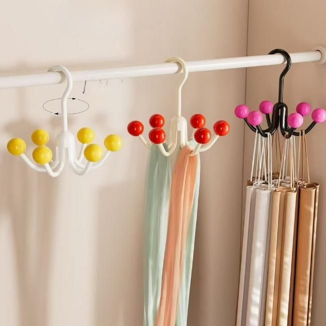 360° Rotating Hook Hanger (Pack of 2) – Space-Saving Multi-Purpose Wall Hooks for Kitchen, Bathroom, Closet & More